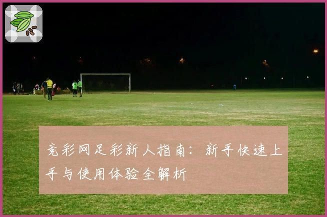 竞彩网足彩新人指南：新手快速上手与使用体验全解析